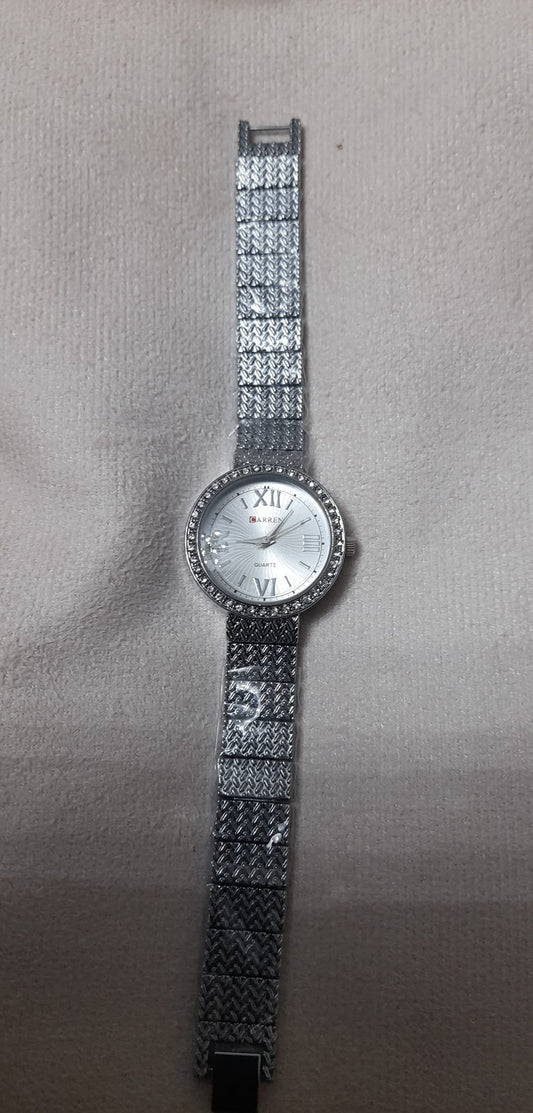 Ρολόι ασημί με ζιργκονάκια