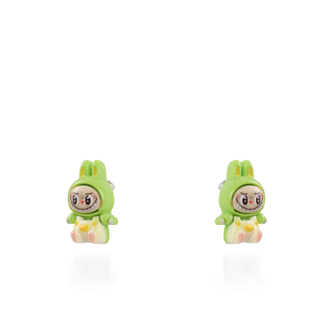 Σκουλαρίκια καρφωτά Labubu (Green) από ανοξείδωτο ατσάλι