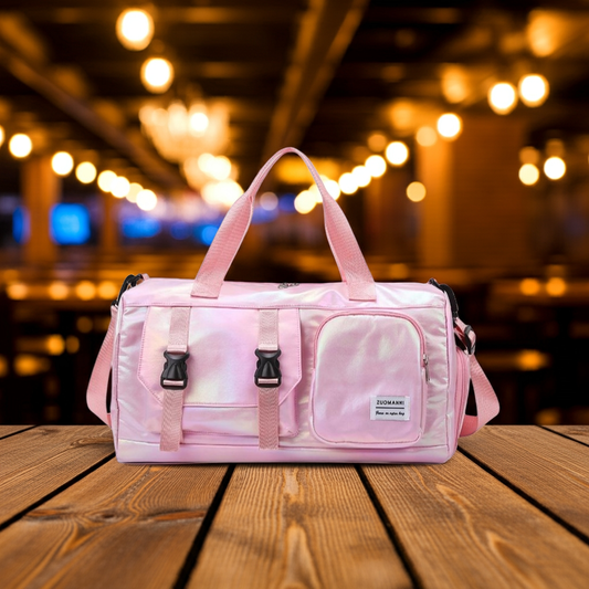 Γυναικεία τσάντα ταξιδιού ροζ μικρών αποστάσεων.
