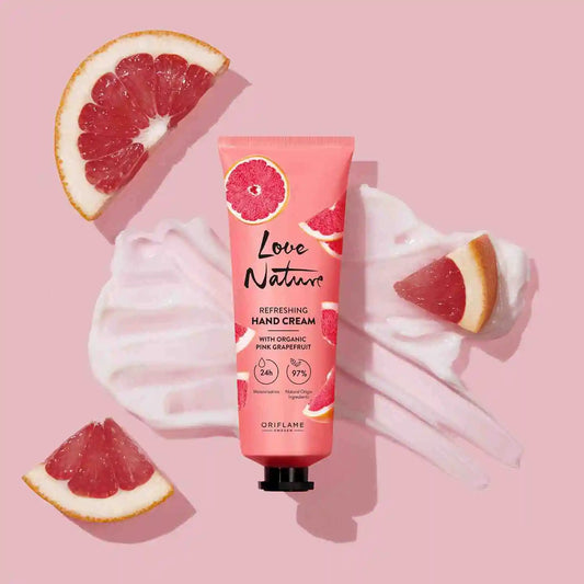 Hand cream with organic pink grapefruit