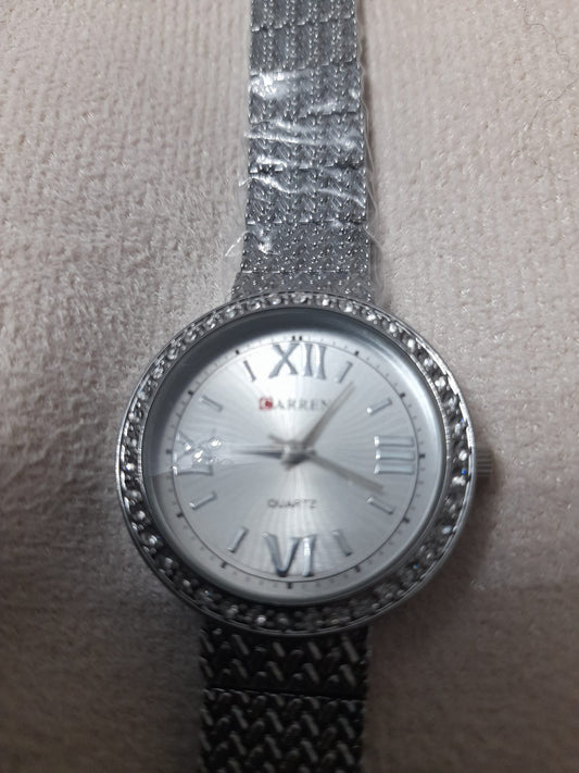 Ρολόι ασημί με ζιργκονάκια