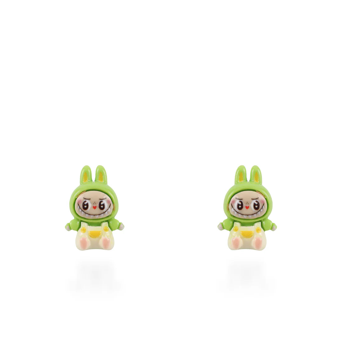 Σκουλαρίκια καρφωτά Labubu (Green) από ανοξείδωτο ατσάλι