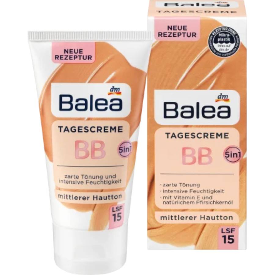 Balea BB Cream μεσαίου τόνου δέρματος SPF 15, 50 ml
