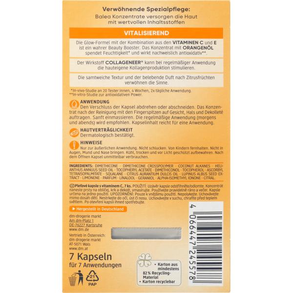 Αμπούλες Balea Vitamin C Concentrate, 7 τεμ.