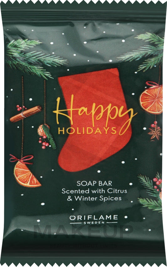 Soap bar scented with citrus & winter spices